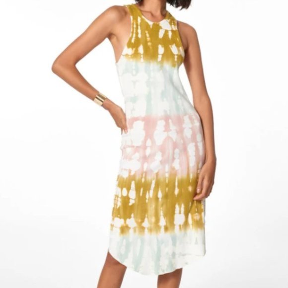 Razor Back Tie Dyed Midi Dress - Picture 3 of 11